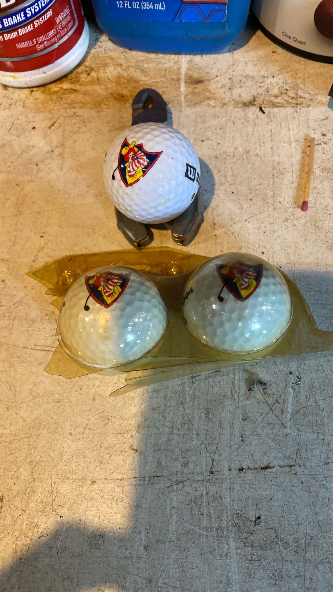 Three McDonald’s golf balls