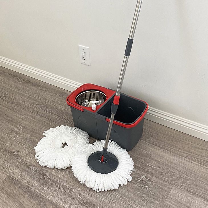 (Brand New) $20 Spin Mop Bucket Floor Cleaning Set Includes 2pc Microfiber Replacements