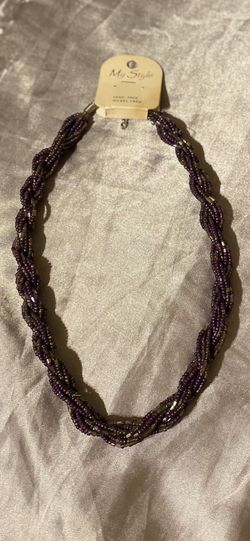 Purple Beads Necklace 