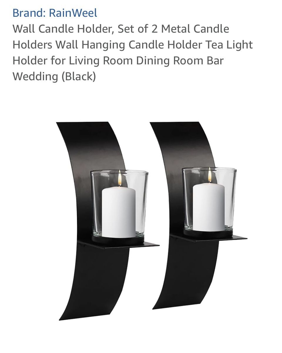 Black Wall Candle Holder