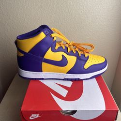 Nike Dunk High Los Angeles Lakers Size 12 LSU Tigers