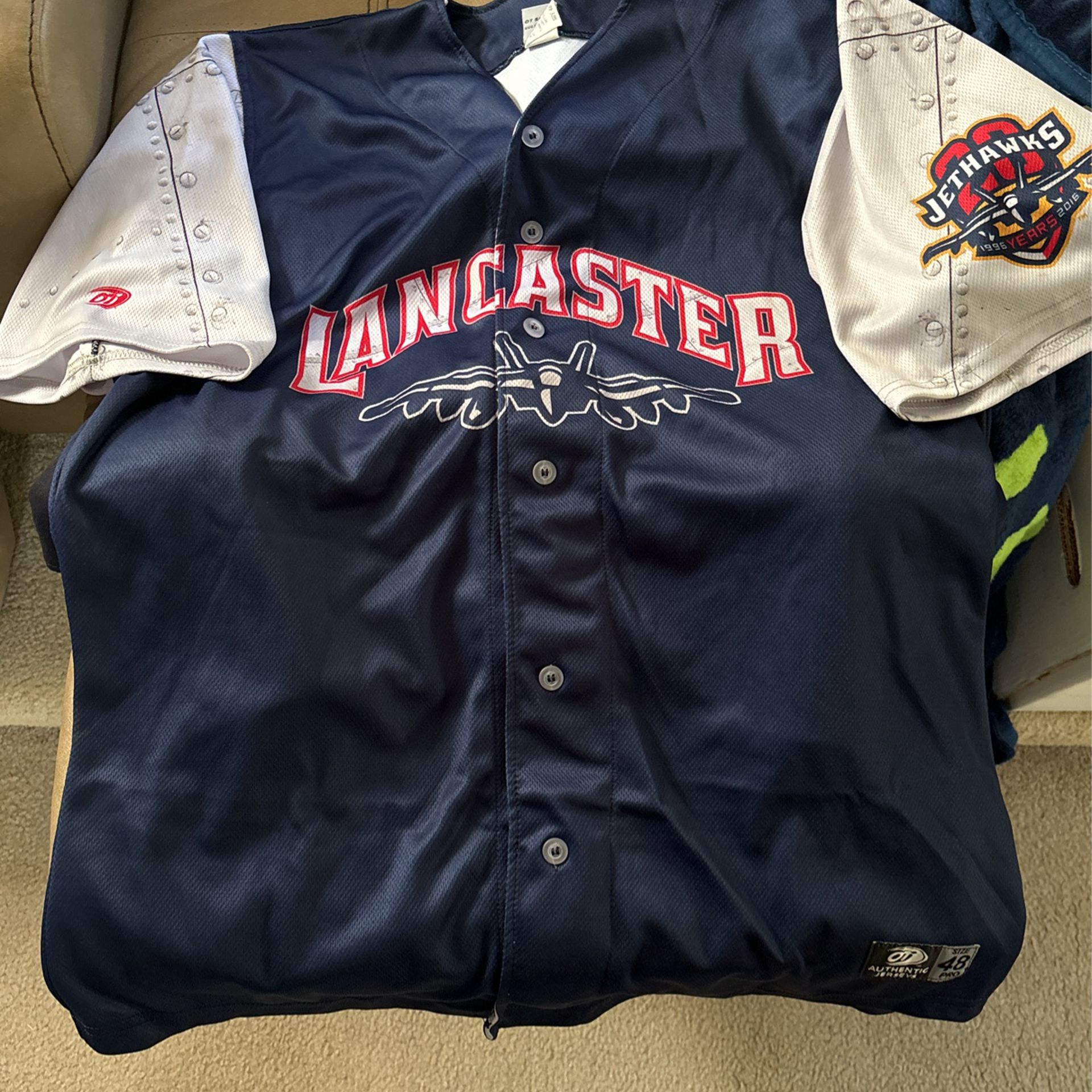 Lancaster Jethawks Minor-League Baseball Jersey Size 48