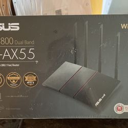 Brand New ASUS RT-AX55 AX1800 Dual Band WiFi 6 Gigabit Router – Never Opened