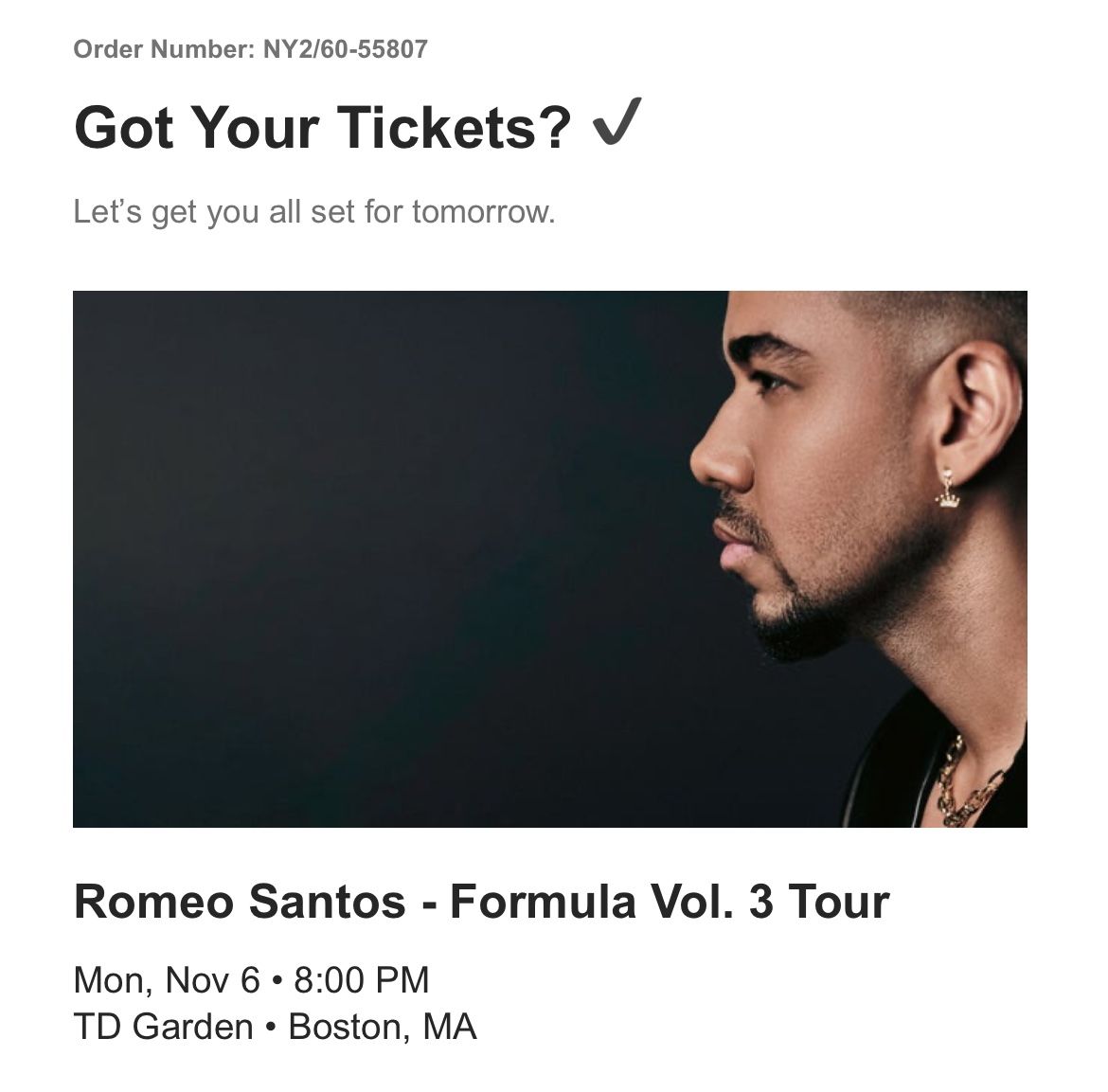 Romeo Santos Ticket 