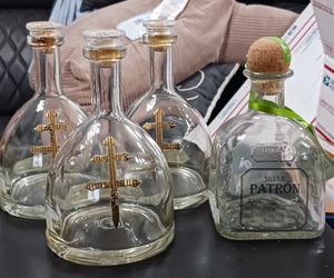 Empty PATRON & D'USSE BOTTLES
