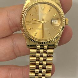 Rolex Datejust 34mm 14k Gold