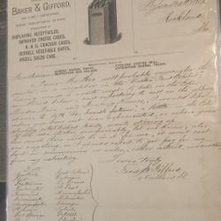 1892 Portland Maine Cheese Manufacturers Re: Signed by Union SGT in Civil War