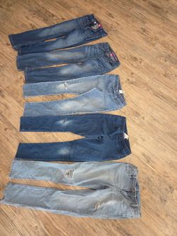 Girls Jeans Lot – 5 Pairs – Sizes 12 & 14