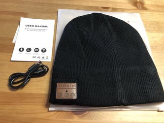 Brand-new!! Bluetooth Beanie Hat Stereo Speaker & Mic Hands Free Talking Wireless Cap Unisex Knit Cellphones Headset