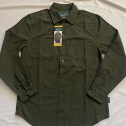 Men Woolrich Chamois Long Sleeve Shirt Button Up Top The Green Label Collection