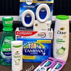 $35 Women’s Essentials Bundle – Dove, Tampax, Oral-B, Scope, Colgate & Febrez
