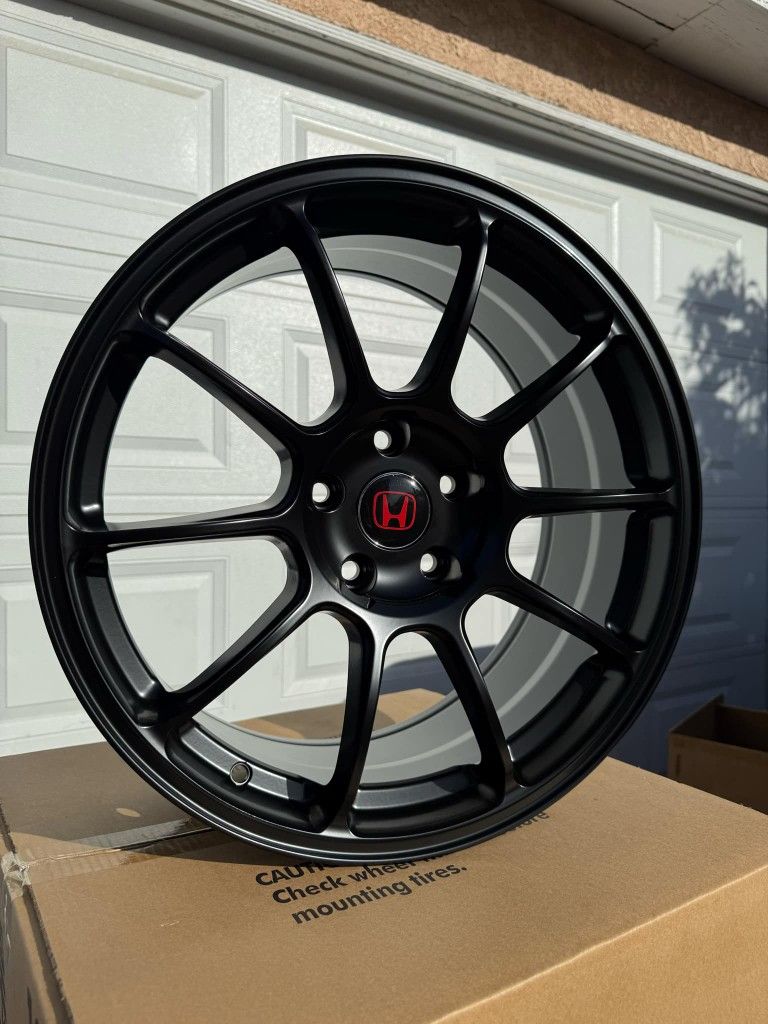 18x8.0 NEW WHEELS/RIMS. O W 012 MATTE BLACK. 5X114.3