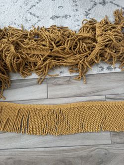 Gold Bullion Fringe Trim – 16.5 ft, for Upholstery & Drapery