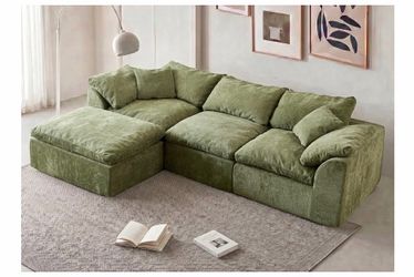 Oversized modular L shaped sofa