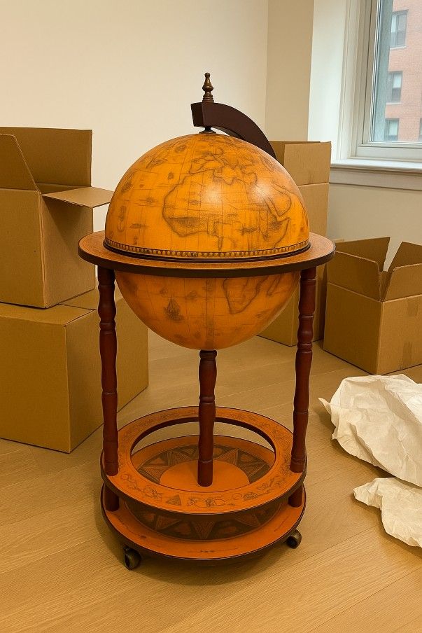 Moving Sale: Liquor Globe Bar Cabinet – Must Go This Week