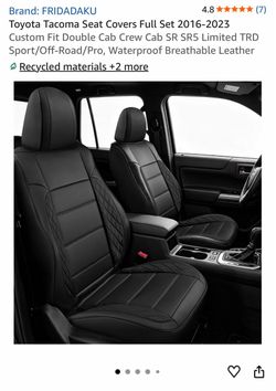 FRIDADAKU Toyota Tacoma Seat Covers Full Set