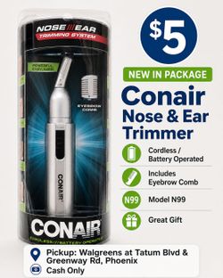 Conair N99 Cordless Nose, Ear & Eyebrow Trimmer – New in Package