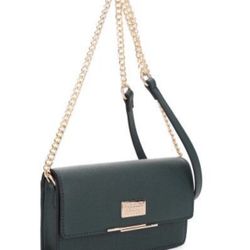 THE LOUISE SAFFIANO CLUTCH/CHAIN SHOULDER BAG