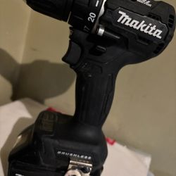 Makita Drill With 4 Batteries And Charger/ Dewalt Cordless Rotary With 2 Batteries And Charger 