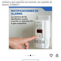 Alarma de monóxido de carbono ,, Carbon monoxide alarm,,