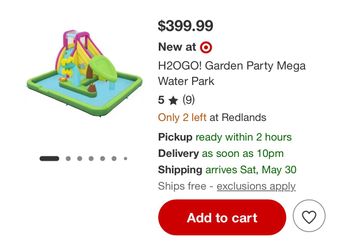 Water park slide