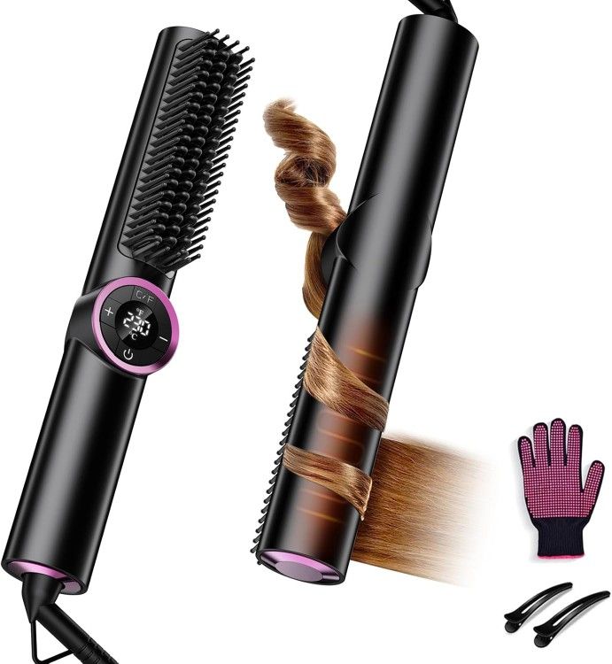 Cepillo alisador para el cabello - Hair Straightener Brush for Women.