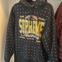 Supreme Rhinestone Hoodie Medium 