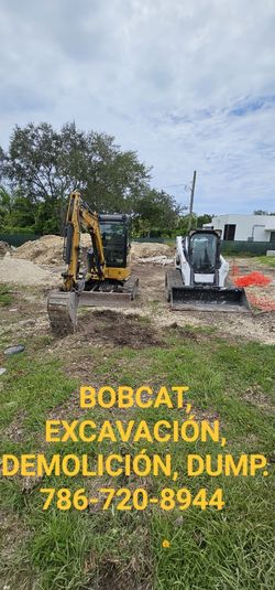 Bobcat, EXCAVACIÓN, DEMOLICIÓN, DUMP