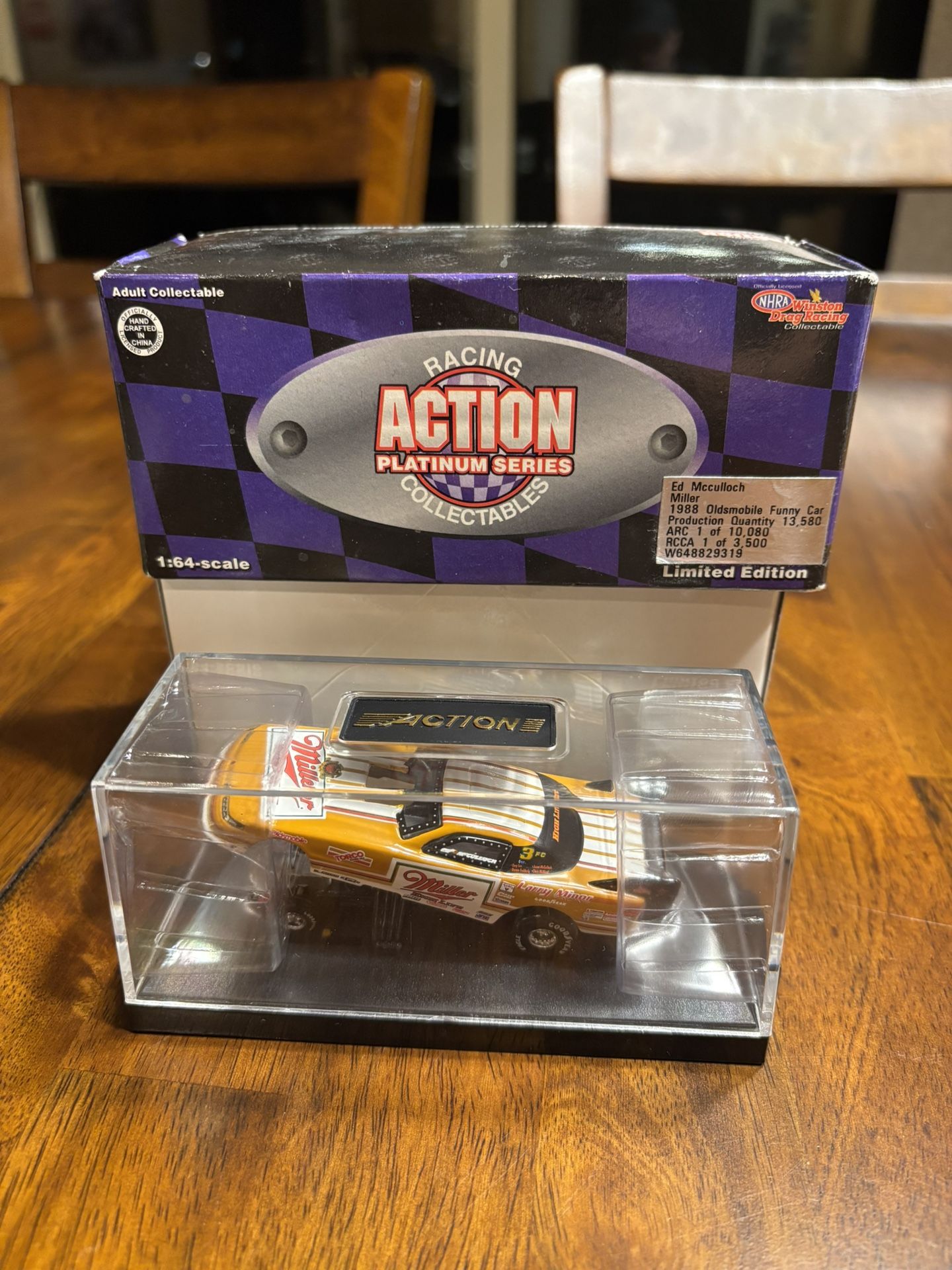 Ed McCulloch Miller 1988 Oldsmobile Funny Car Action 1:64 Ltd Ed 1 of 10080