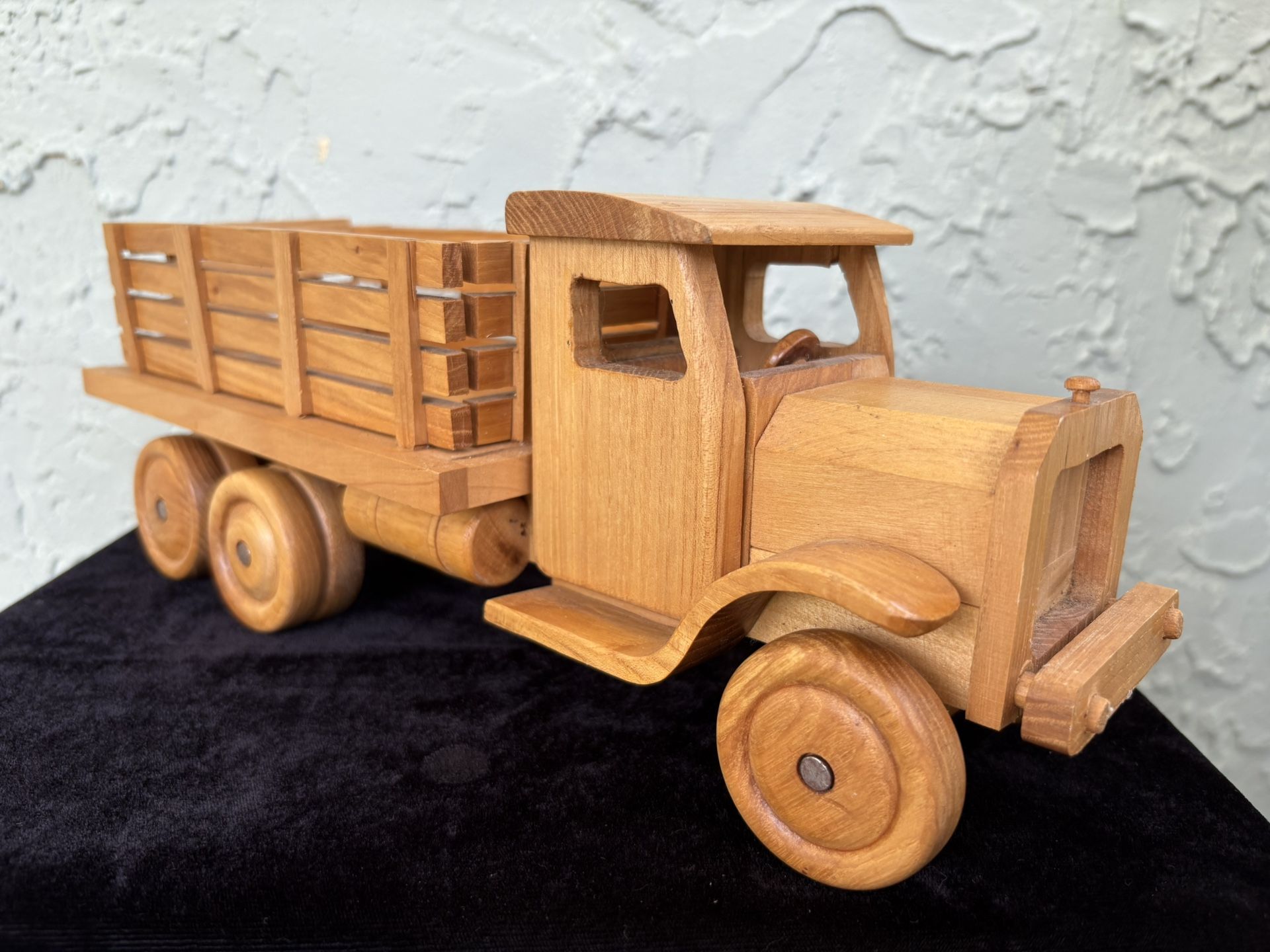 1930s Mack GMC Ford Chevrolet Dual Axel Dump Signed Wood Truck Toy