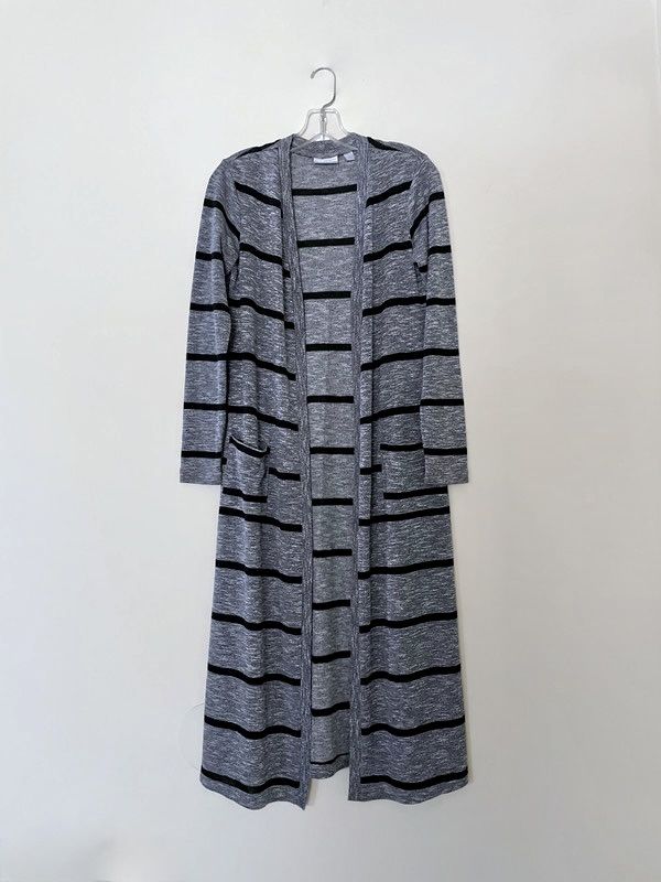 Heater Grey Duster Jacket With Pockets