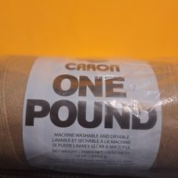 Caron One Pound 100% Acrylic 16 oz. Black and Taupe Yarns-$10.00 each