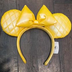 Yellow Leather Minnie Ears