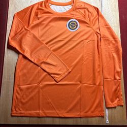 Orange long sleeve swim shirt boys /girls size L sports top UPF50+ #sportswear A210