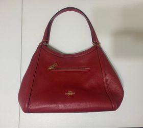 Red Coach Kristy leather handbag