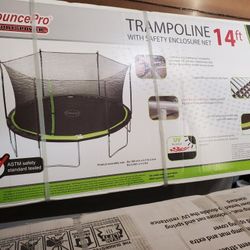 TRAMPOLÍN NUEVO 14FT CON MALLA PROTECTORA FACIL DE MONTAR