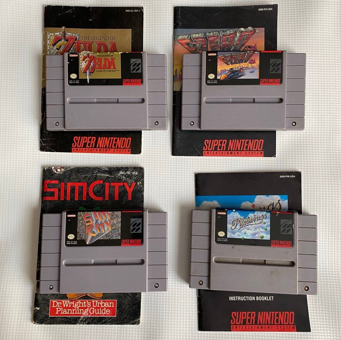 Nintendo SNES Games With Manuals