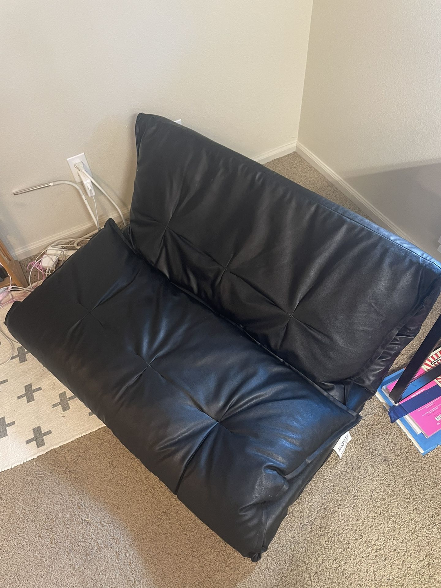 Black Leather Sofa Bed