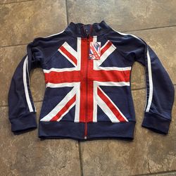 Women’s Small English Zip Up Sweatshirt