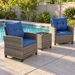 3 Piece Outdoor Patio Chair Set