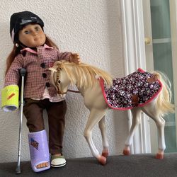 Our Generation Doll Palomino Horse Foal with Accessories