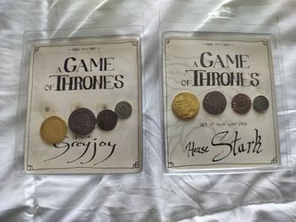 GAME OF THRONES HOUSE STARK COINS -SHIRE POST -  MINT