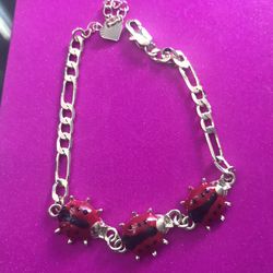 Gold Plated Ladybugs Bracelet 