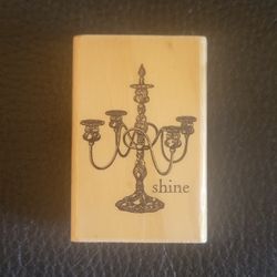 Wood Stamp chandelier "shine"