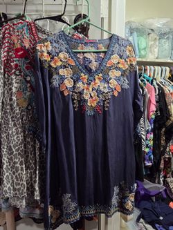 Johnny Was Womens Blouse floral