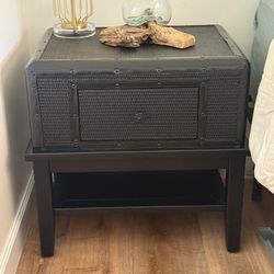 Pier One Rattan End tables & Storage Cabinet Set