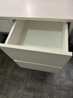 White Desk with Drawers