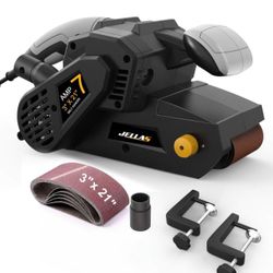 Jellas 3 × 21-Inch Belt Sander with Dust Bag W(3)