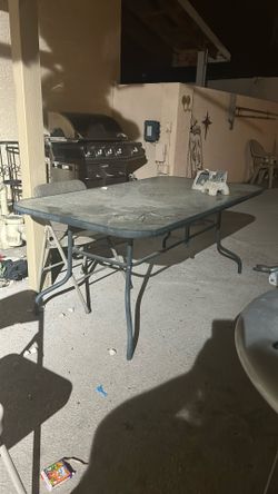Backyard Glass Table 
