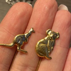 Koala and kangaroo pins